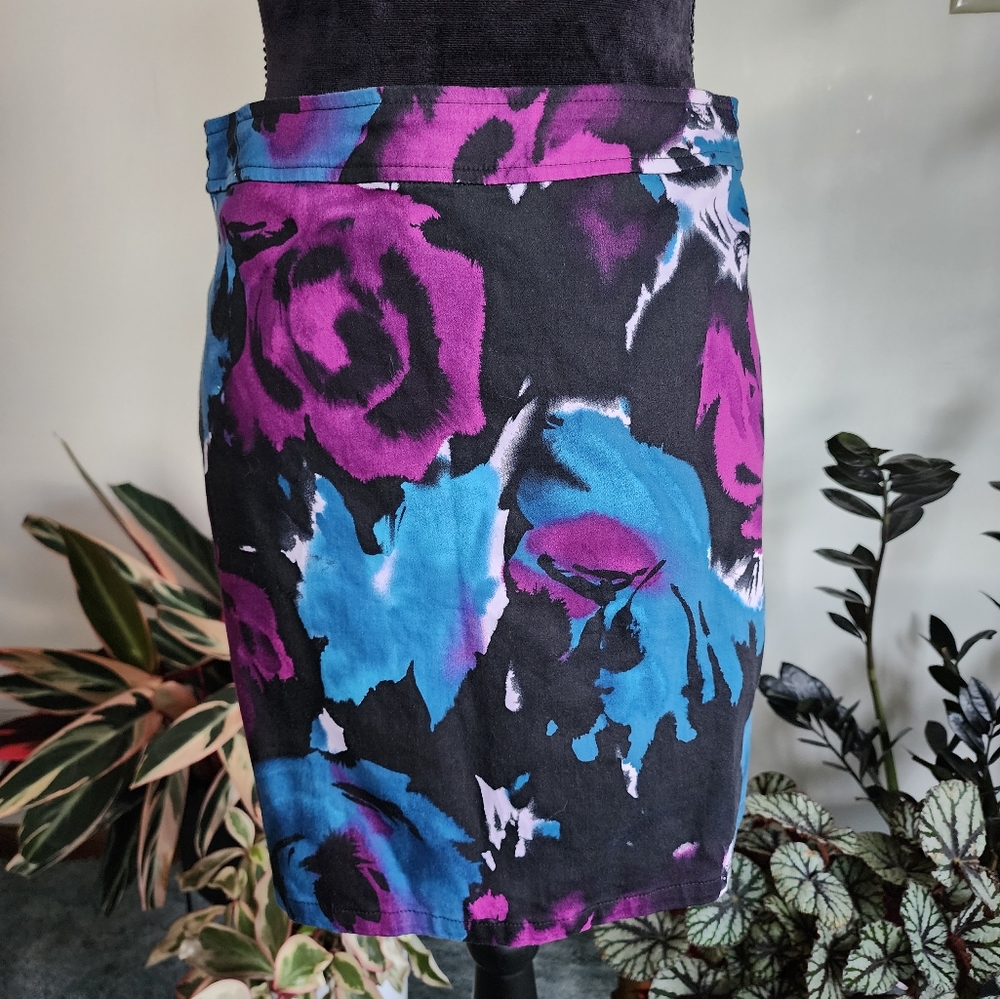 Forever 21 pencil skirt, medium, blue, purple, black